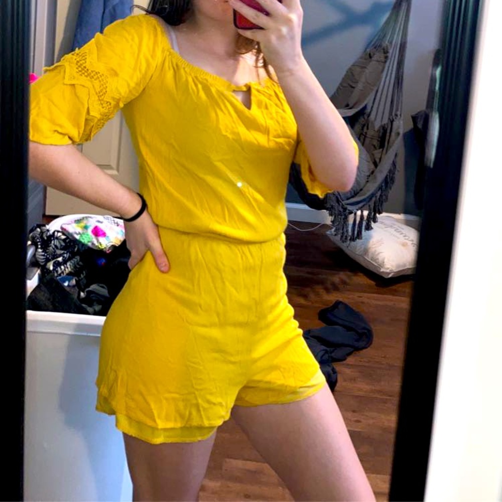 Off the shoulder romper from Charlotte Russe